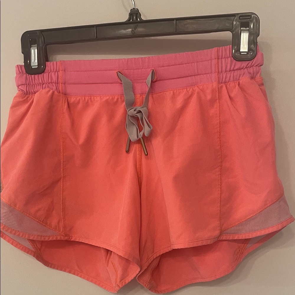lululemon vintage Coral and Pink Athletic Shorts Size 4 great condition